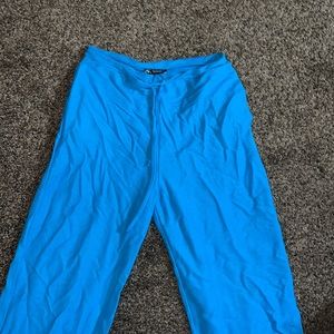Zara turquoise linen pants.